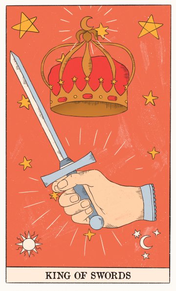 Цар на Мечовете (King of Swords) - Таро карта значение